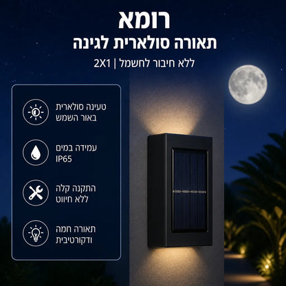 מנורה סולארית לגינה