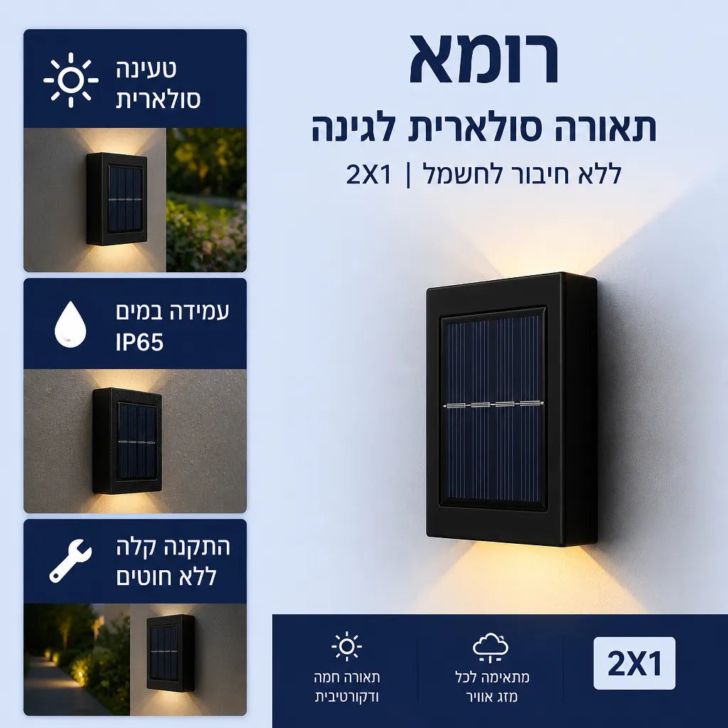 מנורה סולארית לגינה