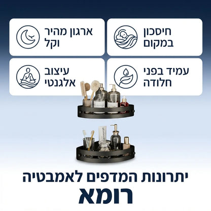 מדפי מקלחת פינתיים